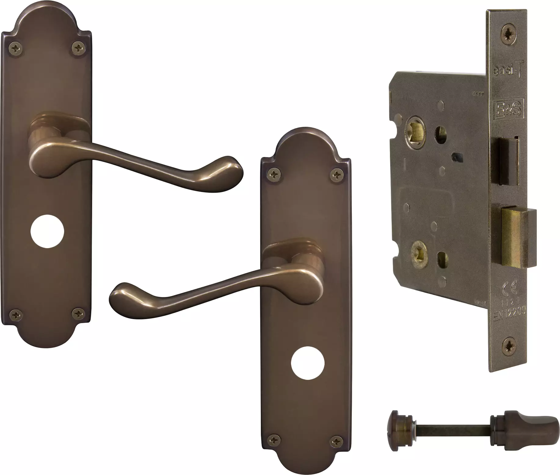 York Lever Victorian Plate - Privacy Set - AB