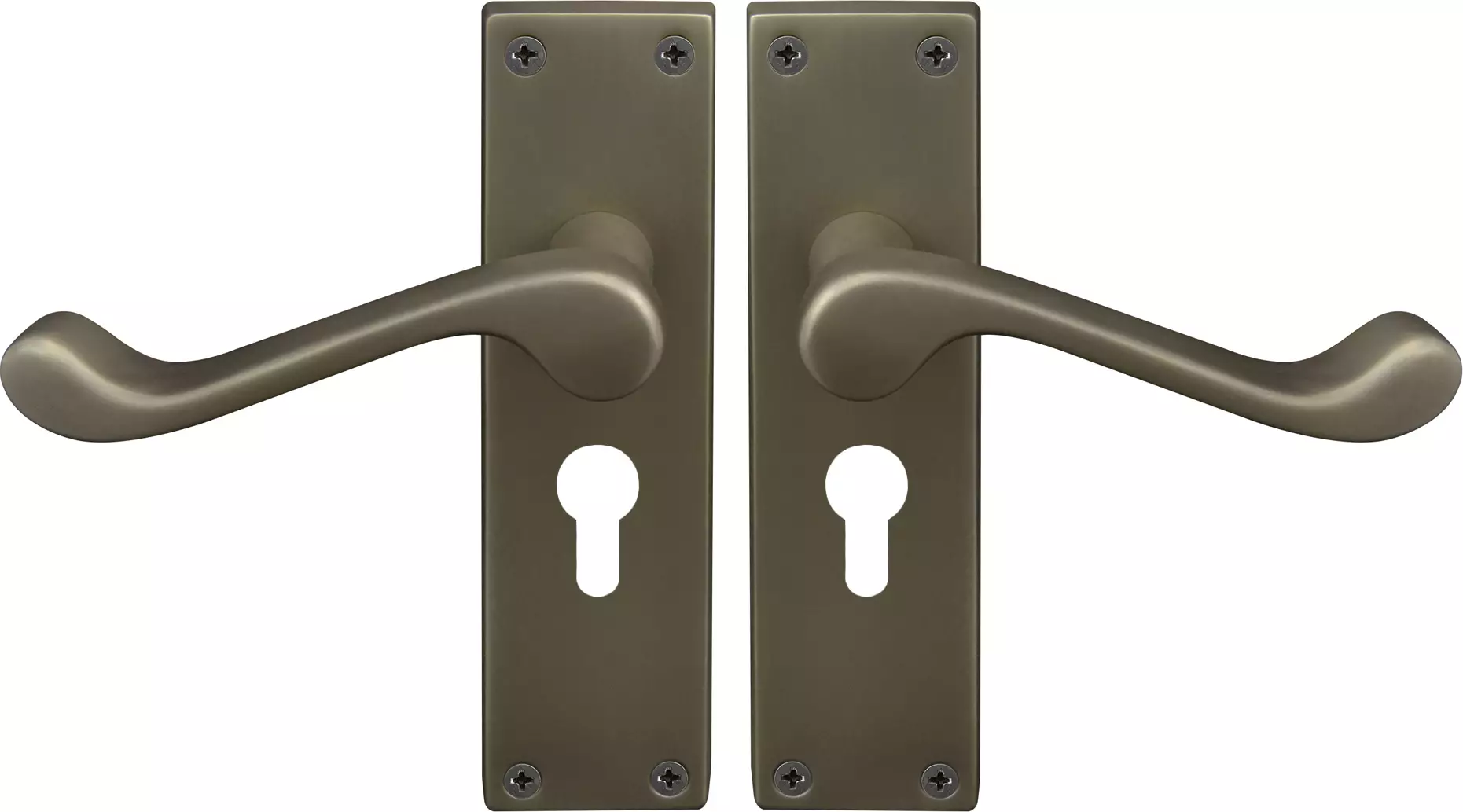 York Lever Longplate - Euro 48mm Handles - RB