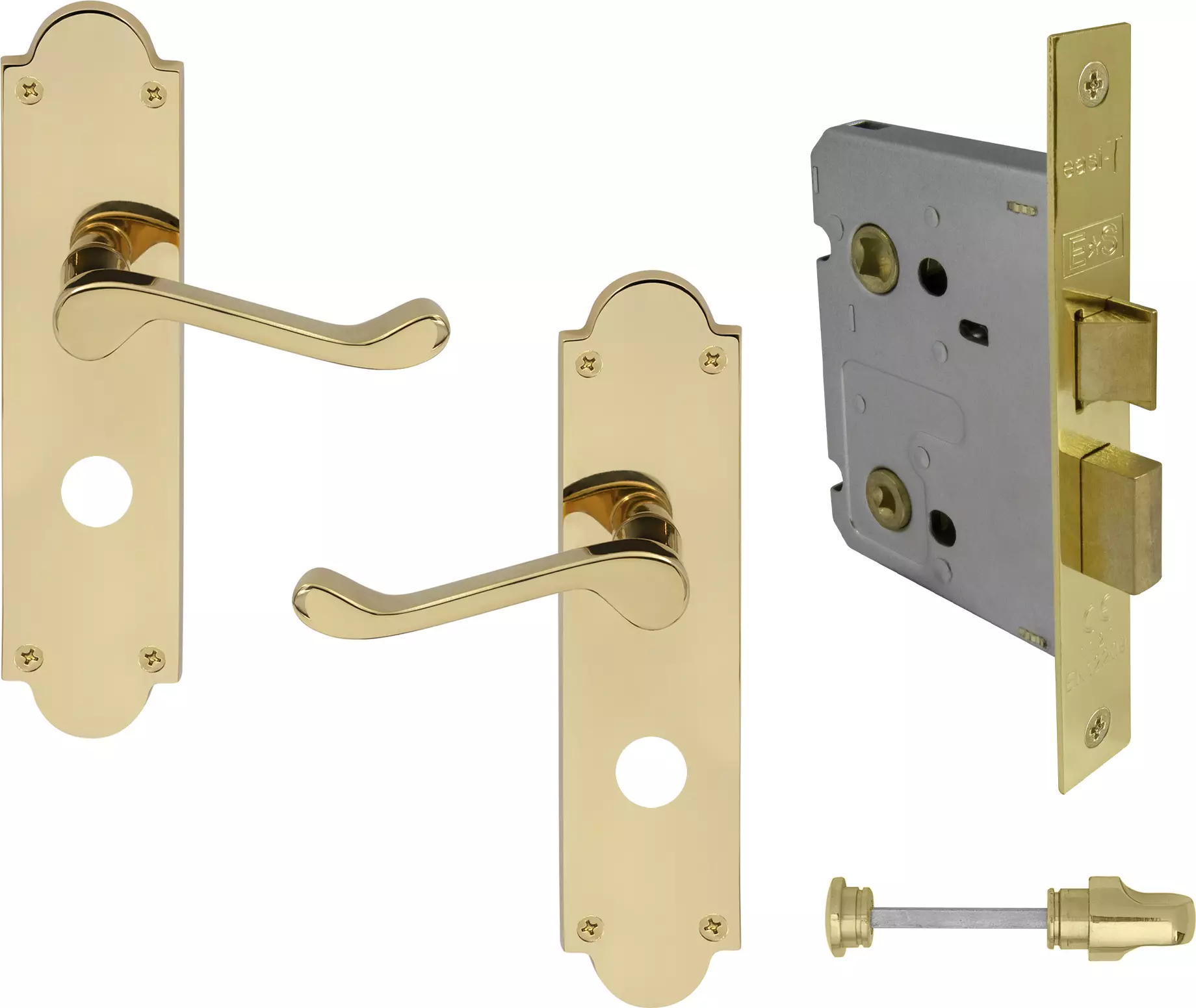 York Lever Victorian Plate - Privacy Set - PB