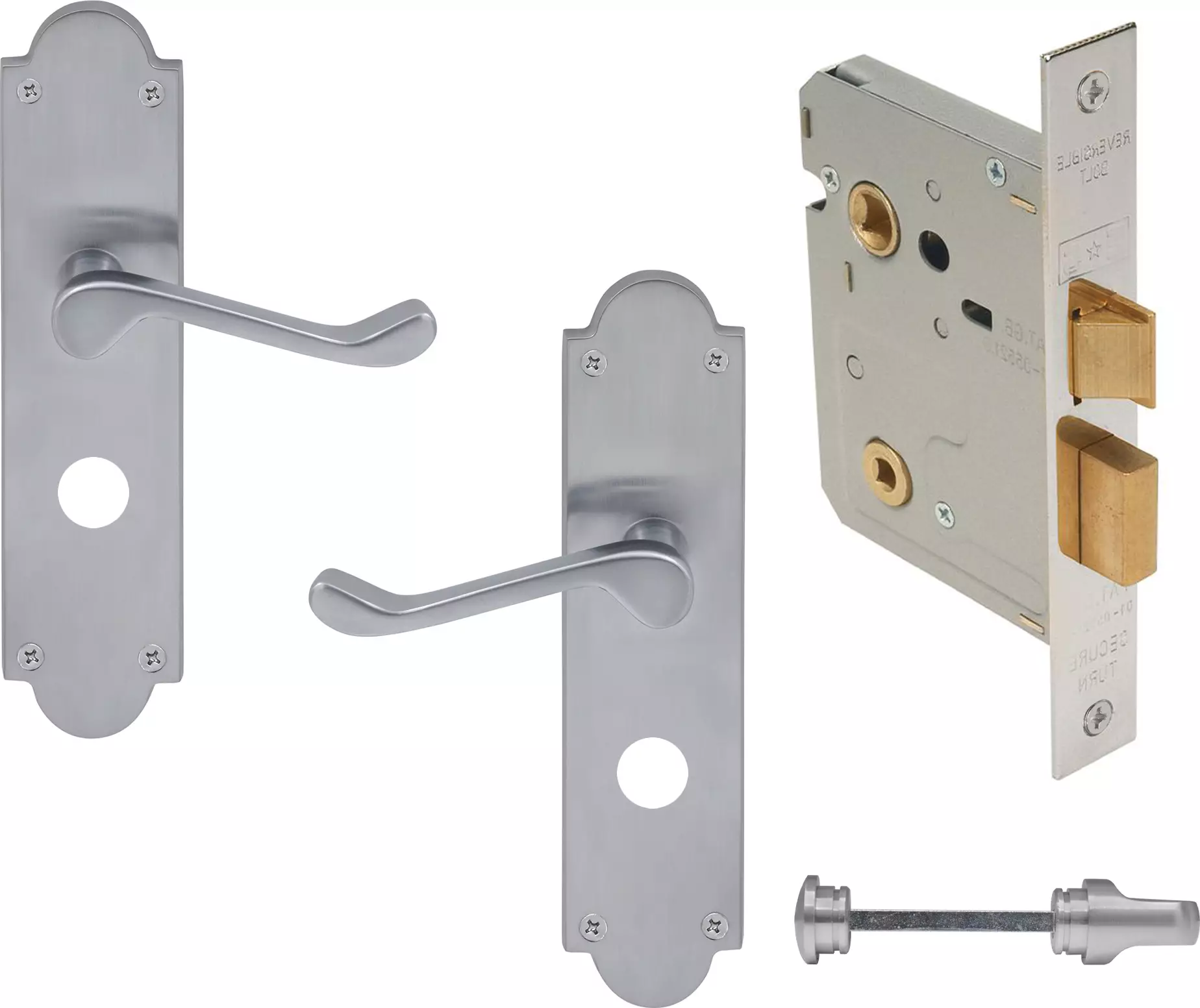 York Lever Victorian Plate - Privacy Set - PC