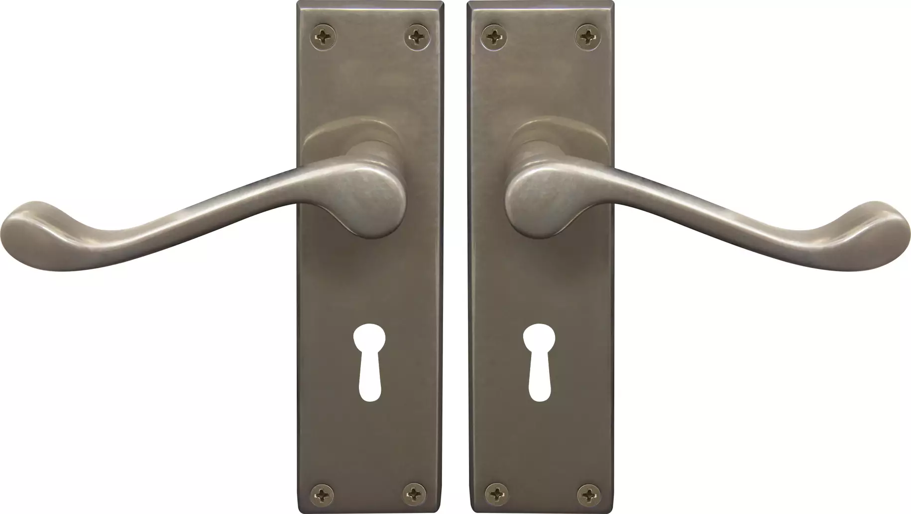 York Lever Longplate - Lever Lock Handle Set - NB