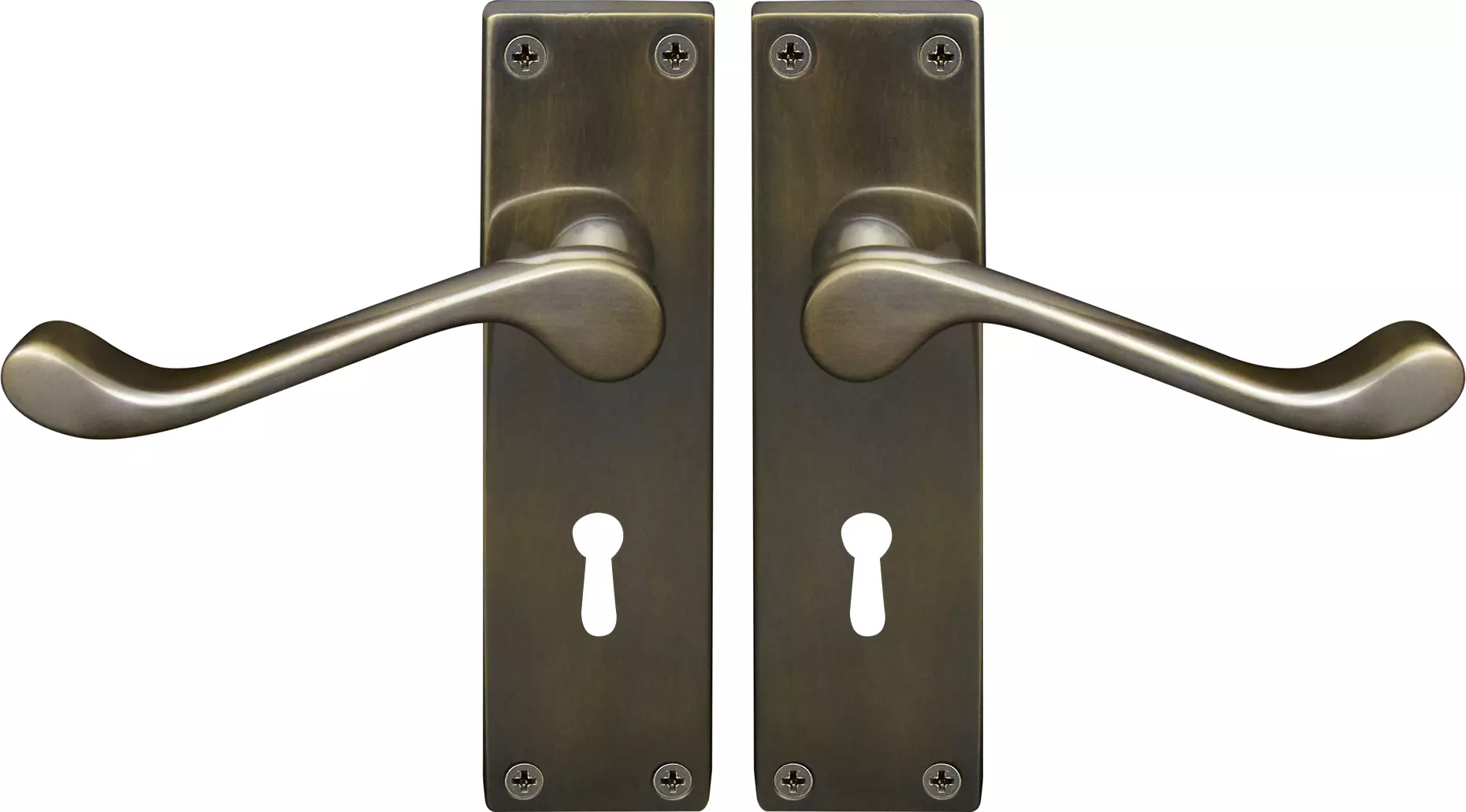 York Lever Longplate - Lever Lock Handle Set - ORB