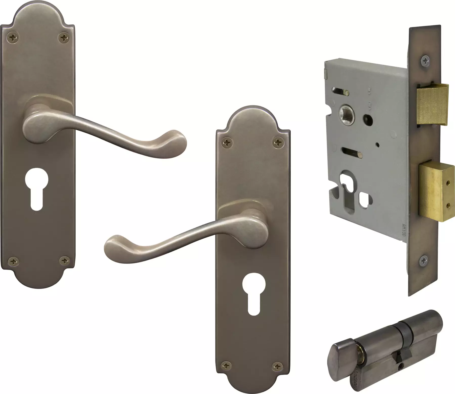 York Lever Victorian Plate - Entrance Set - K/T - NB