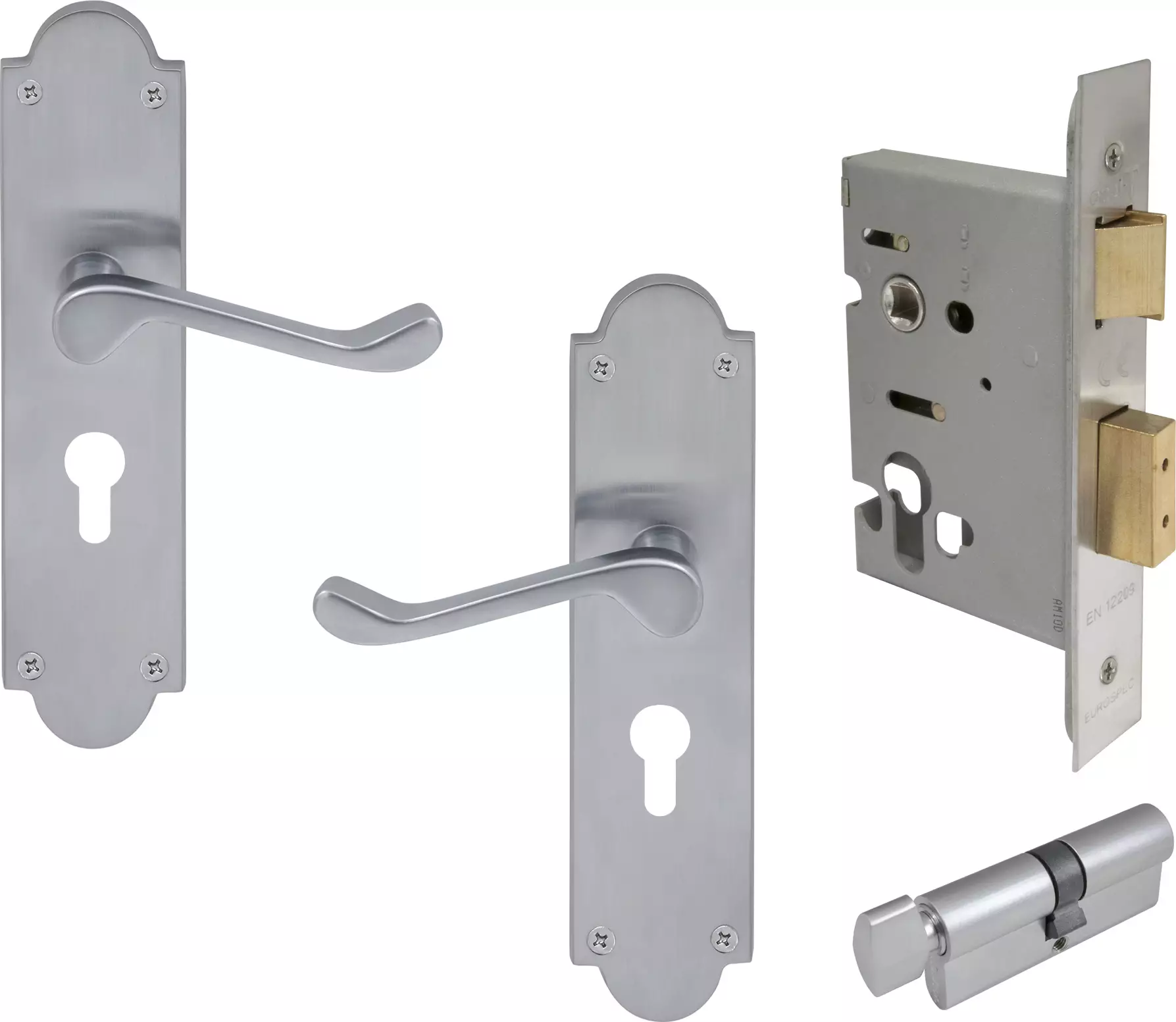 York Lever Victorian Plate - Entrance Set - K/T - PC