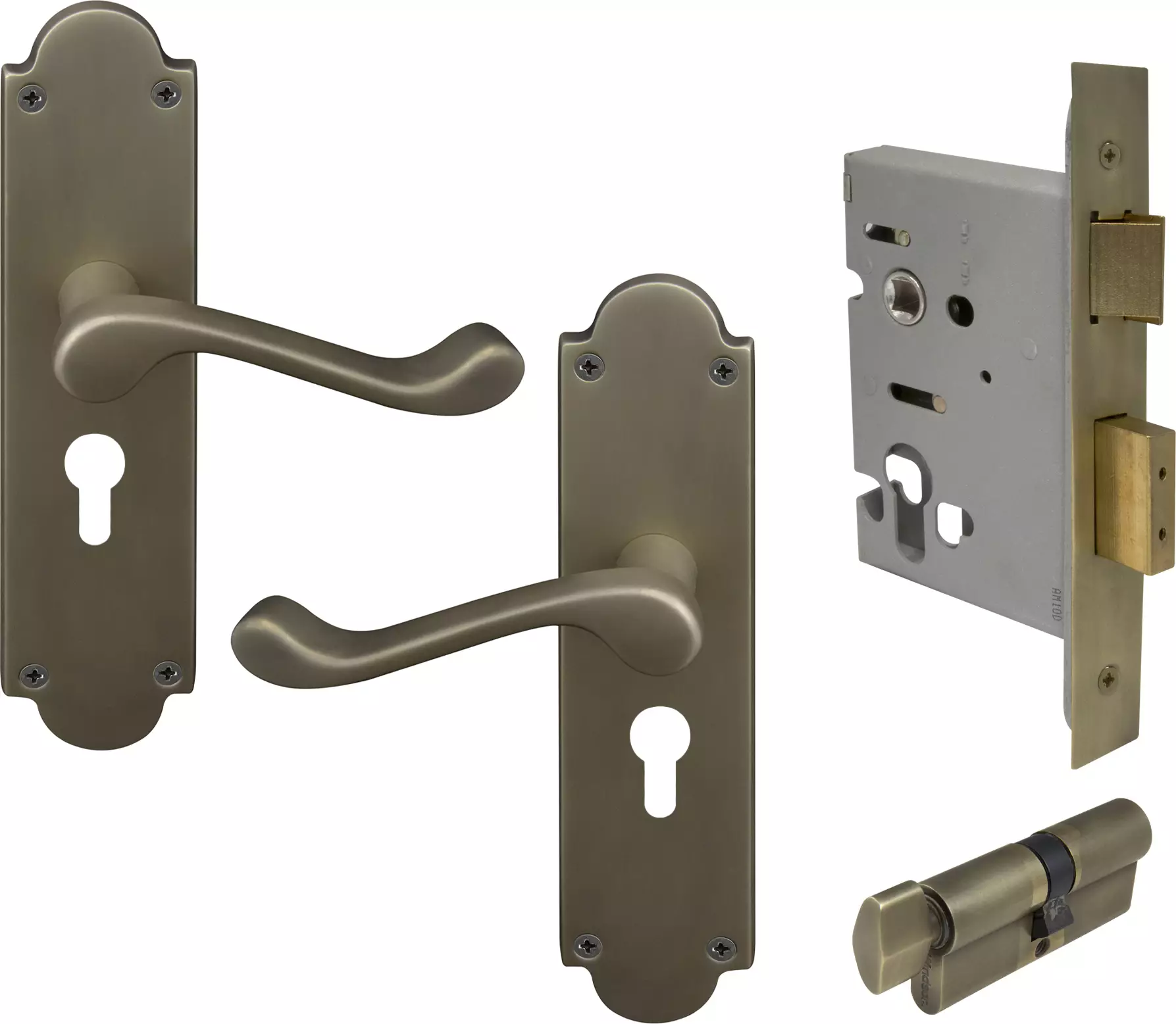 York Lever Victorian Plate - Entrance Set - K/T - RB