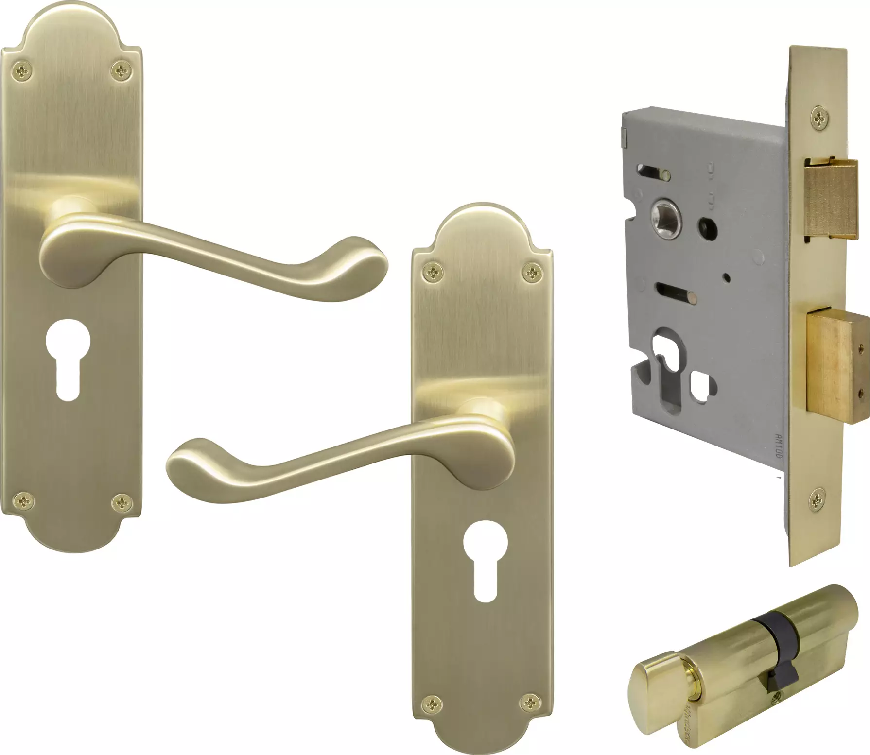 York Lever Victorian Plate - Entrance Set - K/T - USB