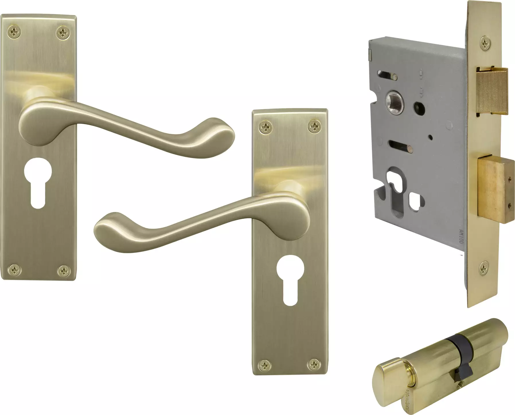 York Lever Longplate - Entrance Set - K/T - USB