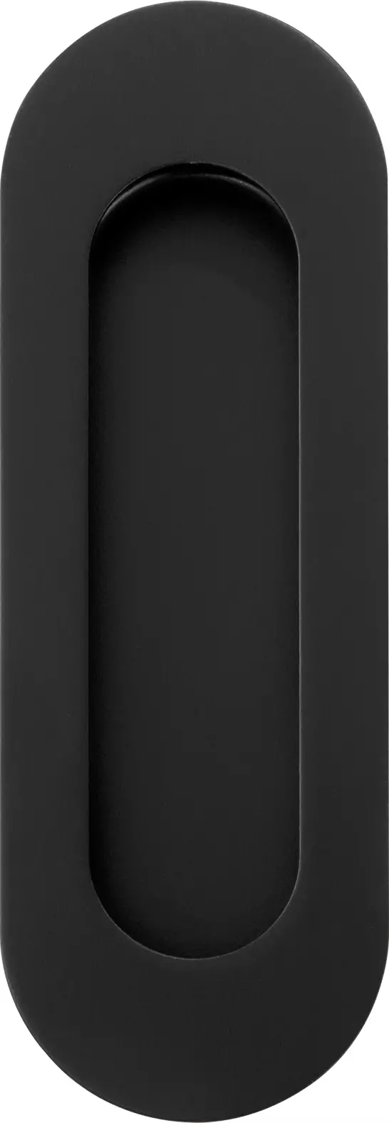 Oval Flush Pull - Con Fix - 120 x 40mm - BLK