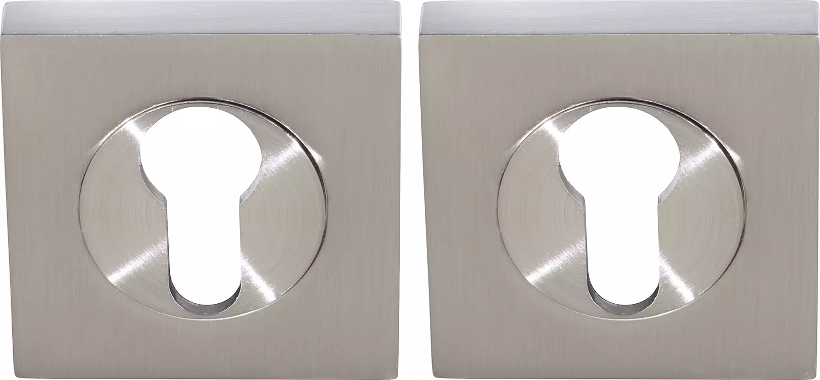 Square Euro Escutcheons - 54mm (Pr) - BN