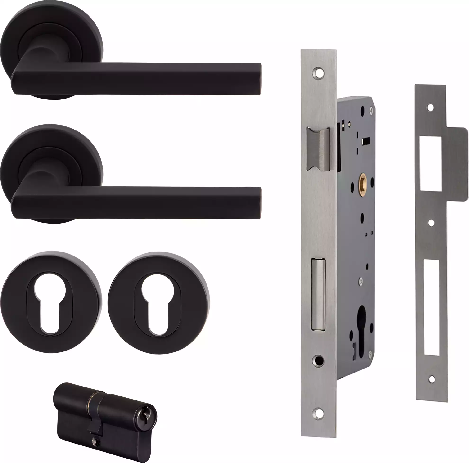 Milano PARMA Round Rose Entrance Set - BLK