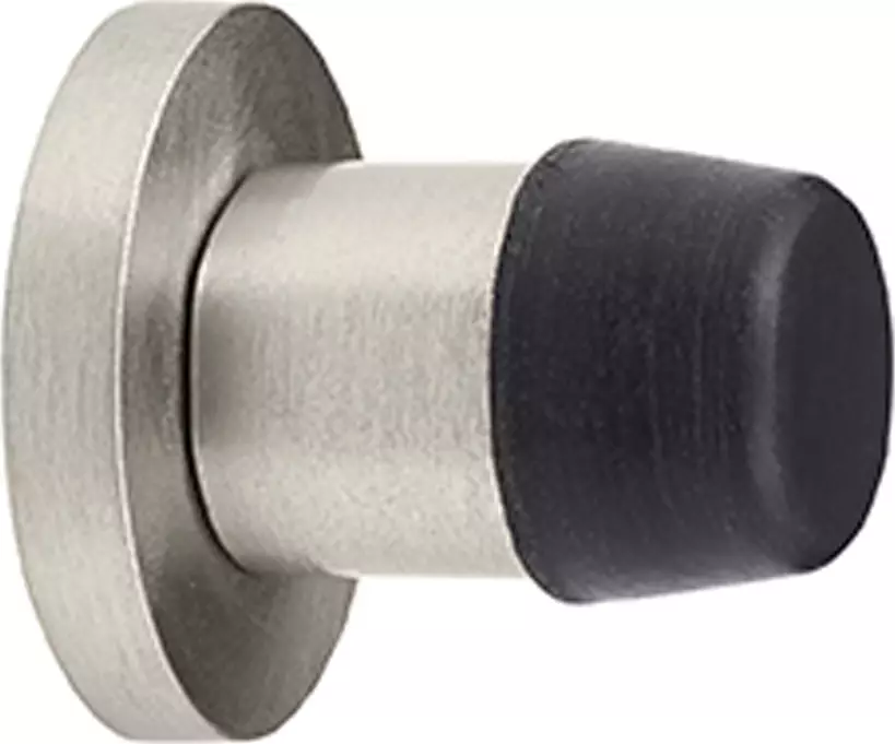 30 X 30mm Wall Mount Door Stop  - BN