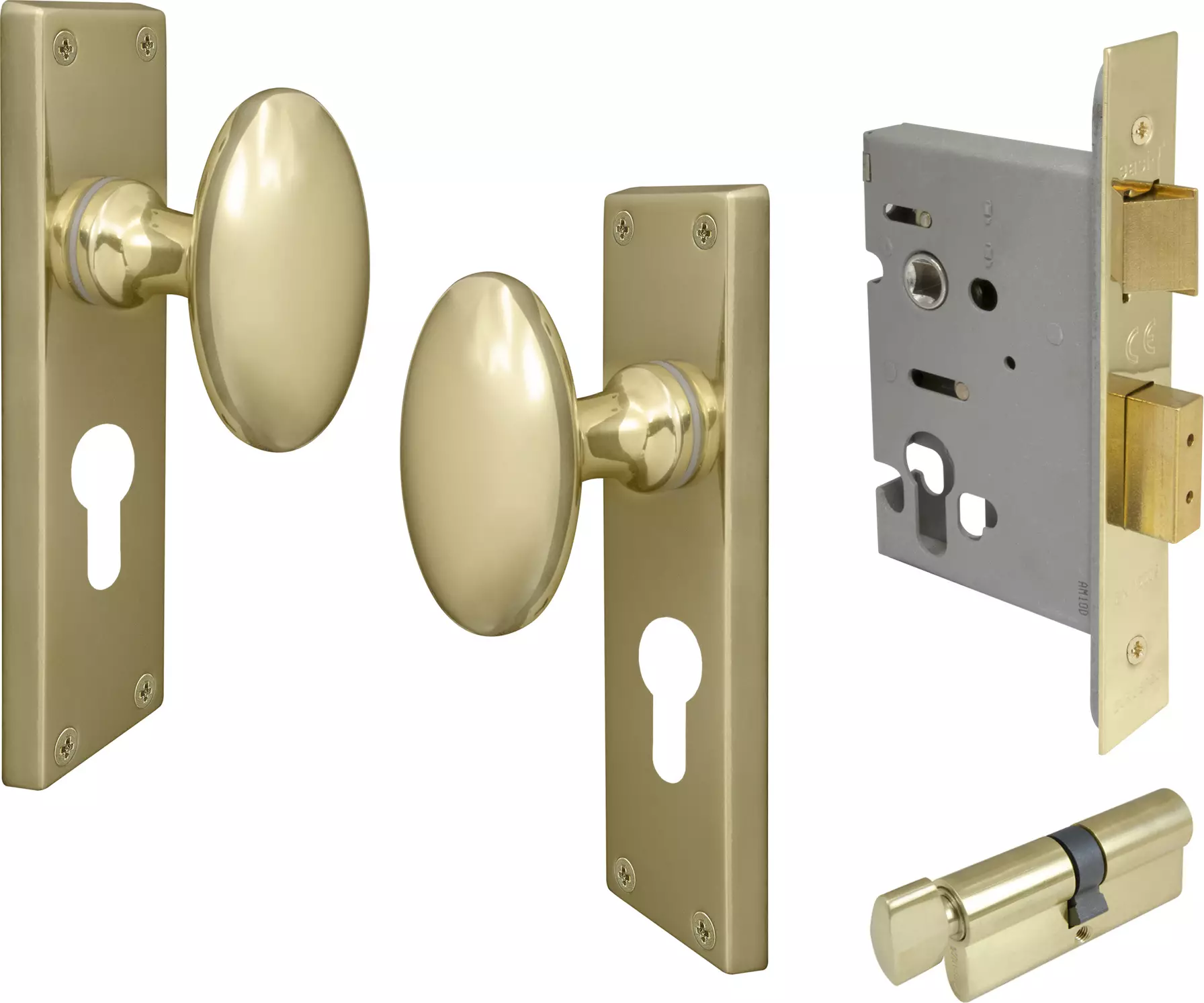 Camden Square Longplate - Entrance Set - K/T - PB