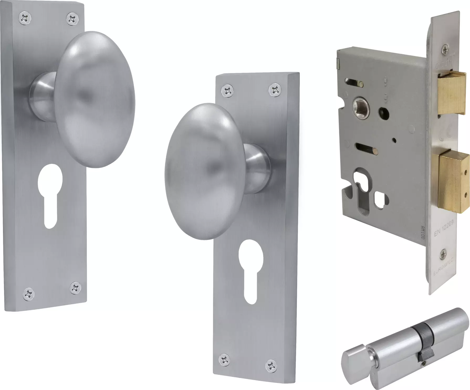 Camden Square Longplate - Entrance Set - K/T - BLK