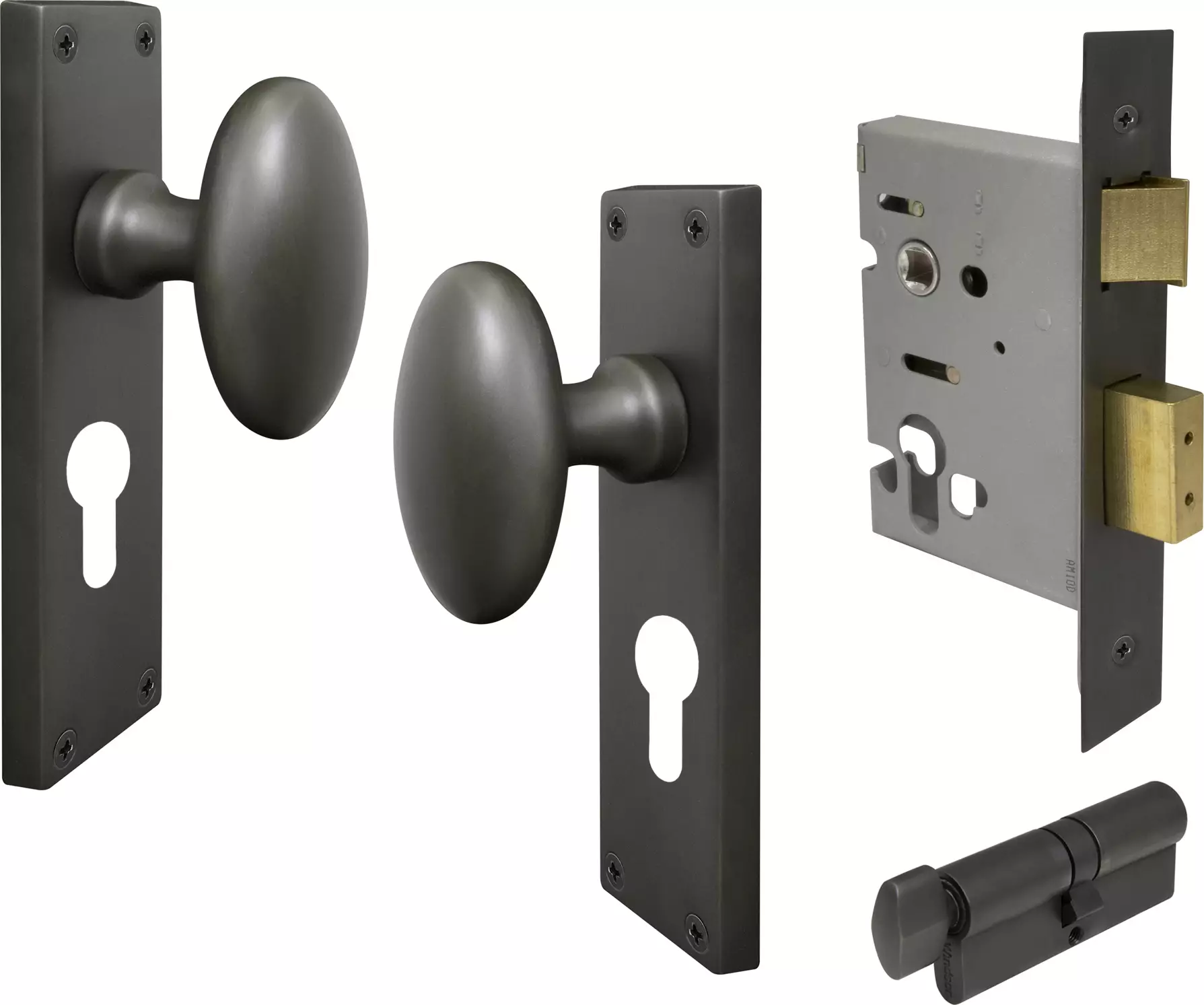 Camden Square Longplate - Entrance Set - K/T - DRB