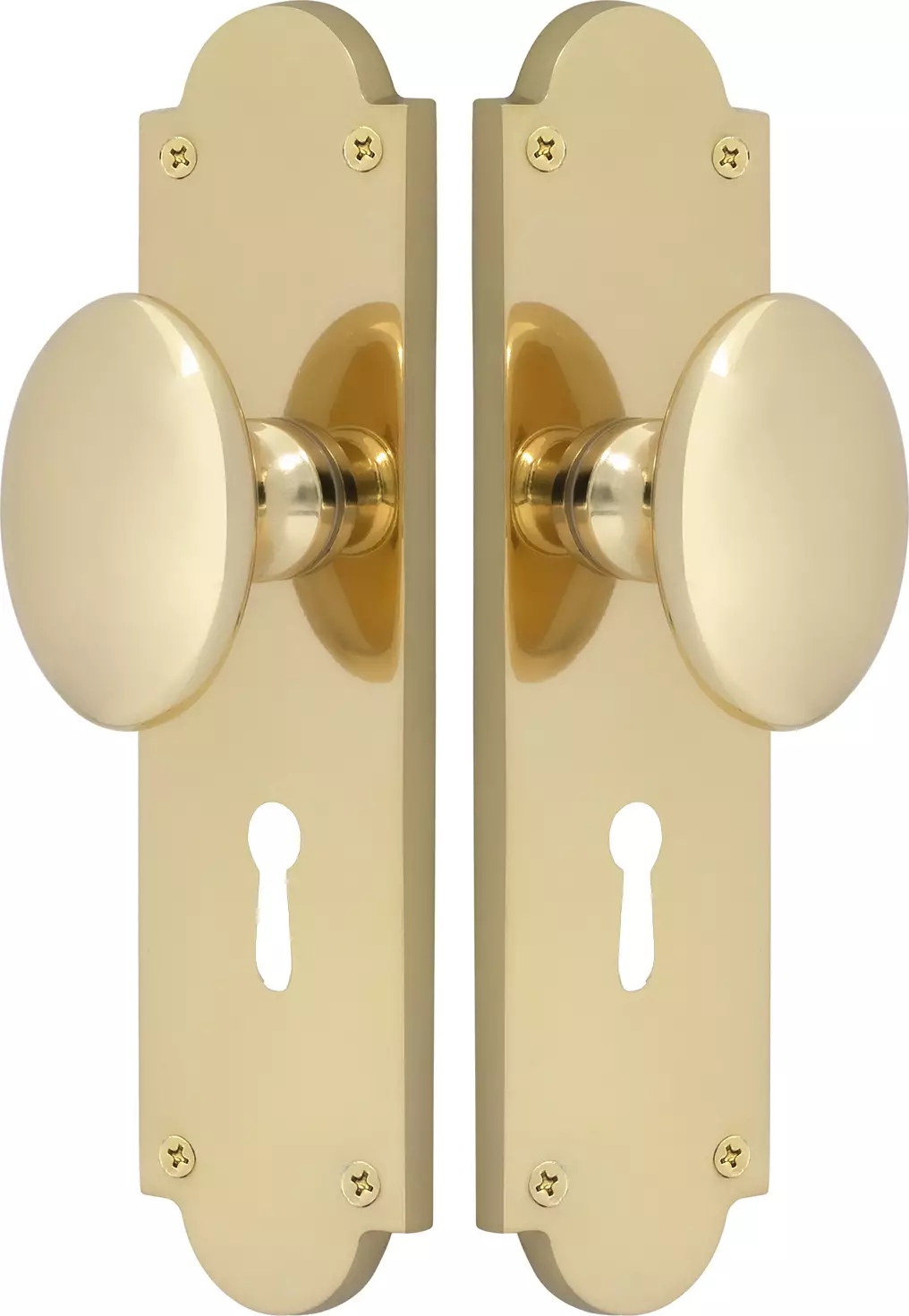 Traditional Oval Camden Knob on Victorian Longplate