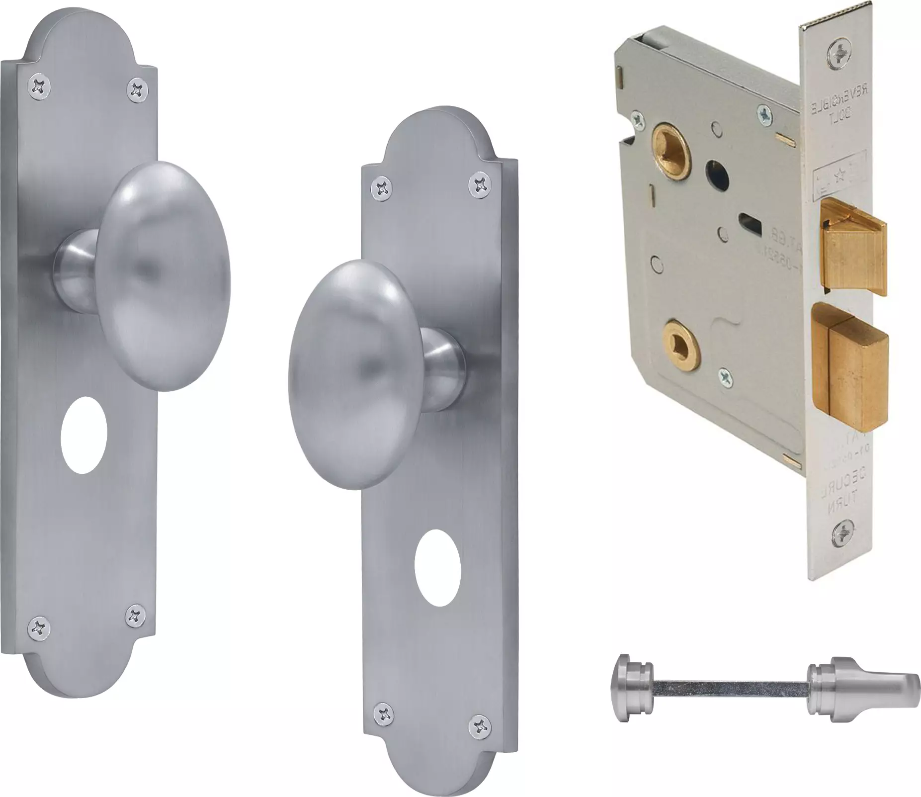 Camden Knob Victorian Longplate - Privacy Set - PC