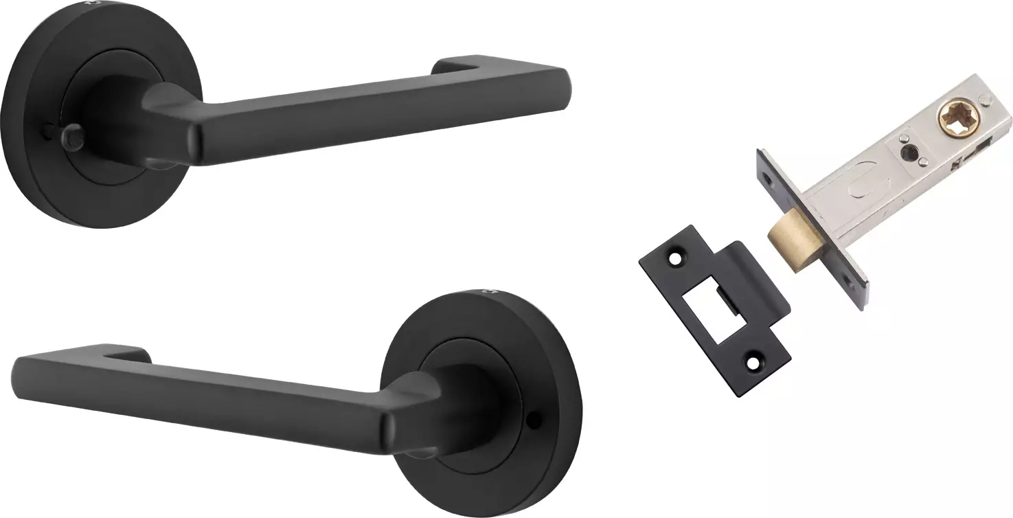 Baltimore Return Lever - Round Rose Integrated Privacy Set - MB