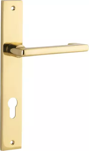 Baltimore Return Lever - Rectangular Euro Pair - PB