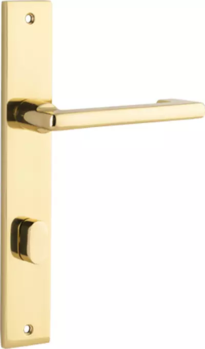 Baltimore Return Lever - Rectangular Privacy Handles - PB