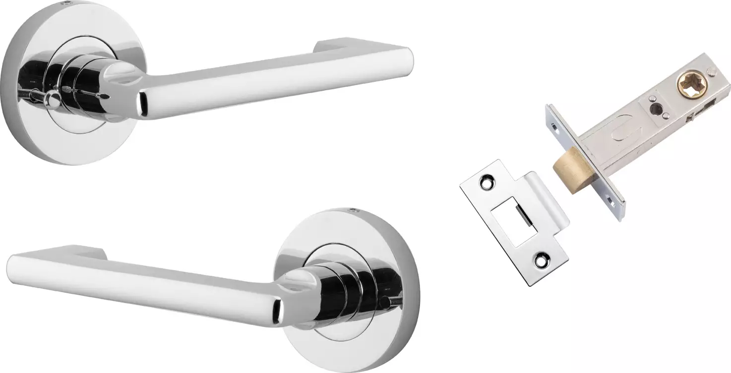 Baltimore Return Lever - Round Rose Integrated Privacy Set - CP