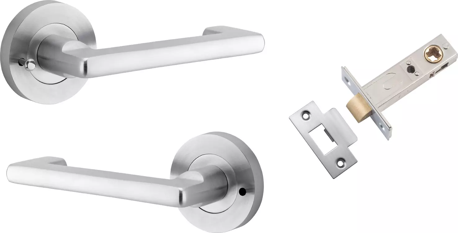 Baltimore Return Lever - Round Rose Integrated Privacy Set - SC