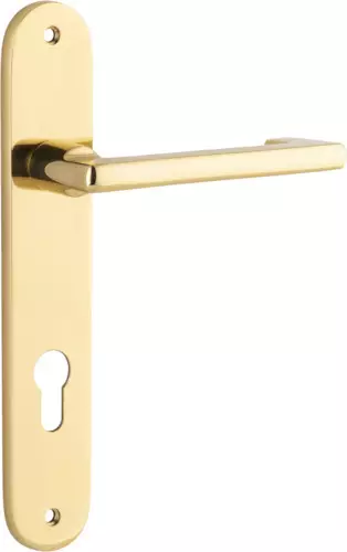 Baltimore Return Lever - Oval Euro Pair - PB