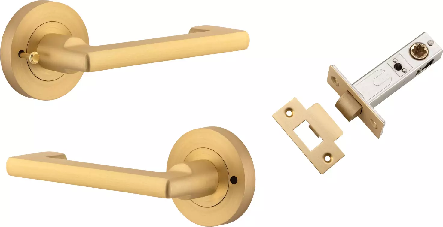 Baltimore Return Lever - Round Rose Integrated Privacy Set - BB