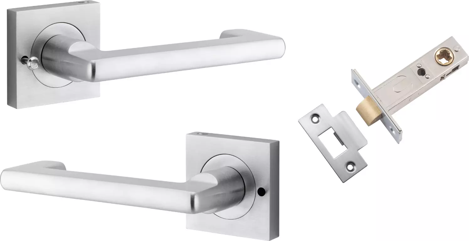 Baltimore Return Lever - Square Rose Integrated Privacy Set - SC