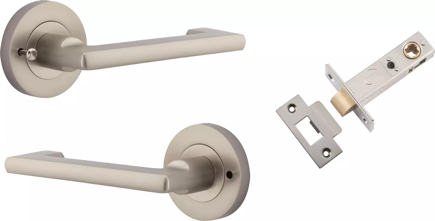 Baltimore Return Lever - Round Rose Integrated Privacy Set - SN