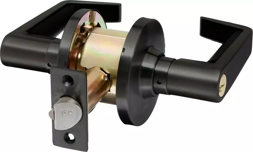 Metro Commercial Entrance Lever 6000 70mm - BLK