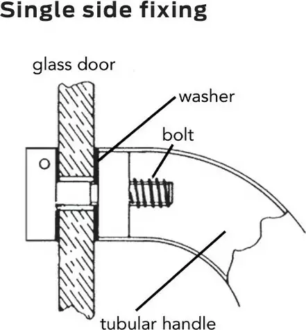 316SS M8 100mm - Single Fix Kit for S316 Pull Handles