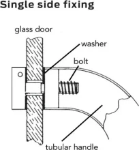 316SS M8 100mm - Single Fix Kit for S316 Pull Handles