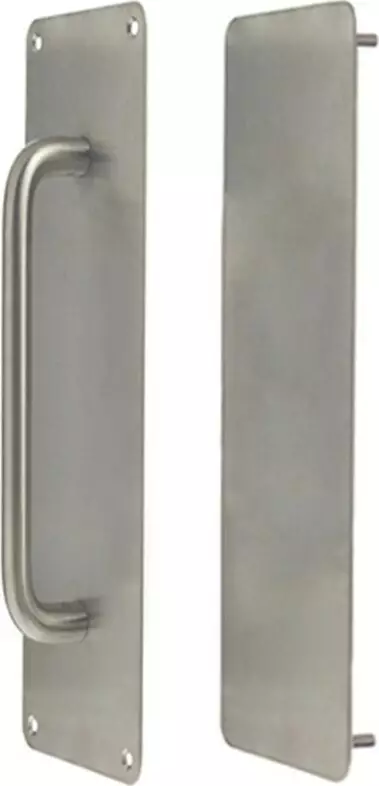 300x75mm CF Push Plate w/ 200mm Handle on VF Plate - SSS