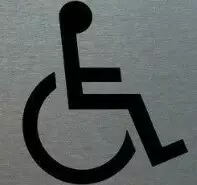 Adhesive Wheelchair Symbol Sign 110 x 110 - SSS *usually $14.38+ *