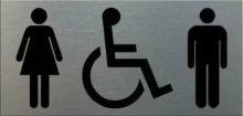 Adhesive M F Accessible Symbol Sign 240 x 110 - SSS * usually $18.98 *