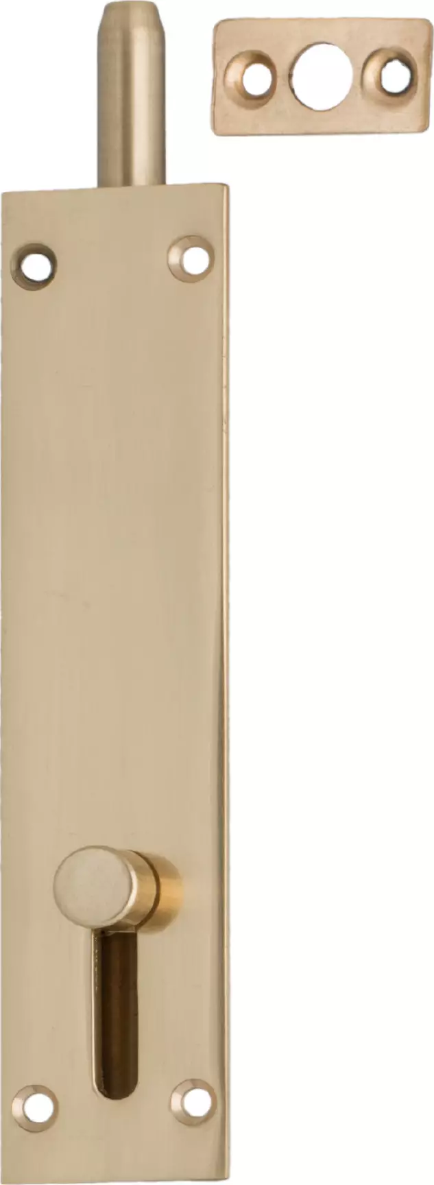 Flush Straight Door Bolt 100mm - PB