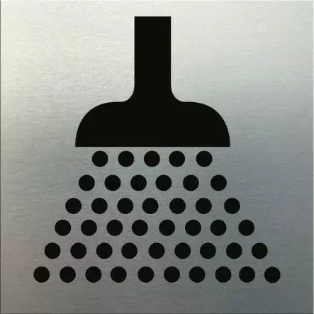 Adhesive Shower Symbol Sign 120 x 100