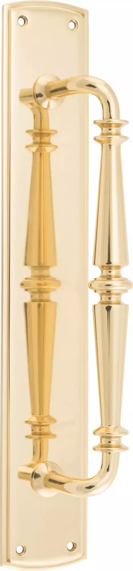 Sarlat on Backplate - Solid Brass - Single Pull Handles - 382 x 65mm