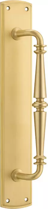 Sarlat on Backplate - Solid Brass - Single Pull Handle - 382 x 65mm - GLD