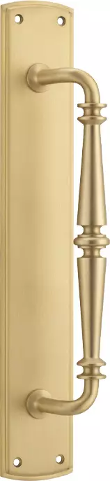 Sarlat on Backplate - Solid Brass - Single Pull Handle - 382 x 65mm - BB