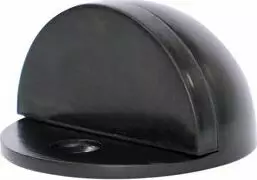 Half Round F/ Mount Door Stop - BLK