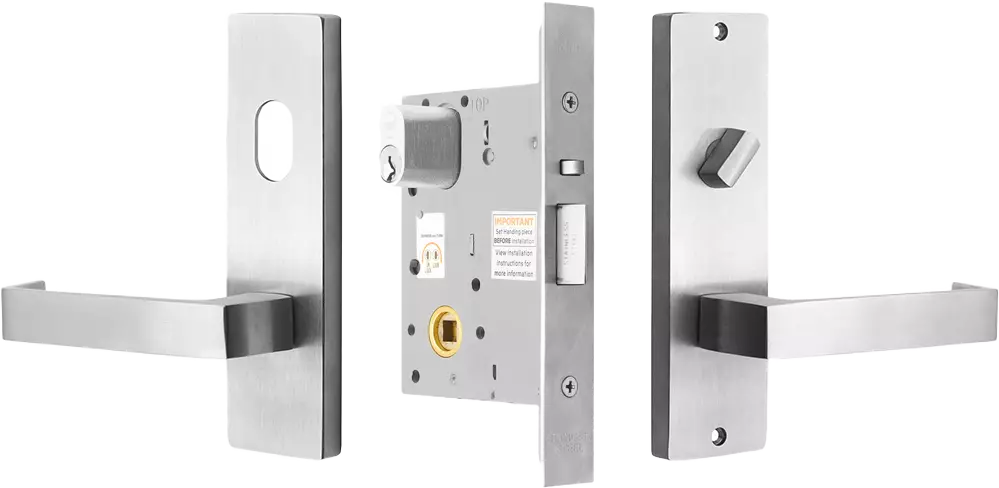 87 Lever on Plate - Entrance K/T Lock Kit - Std Cyl - SC