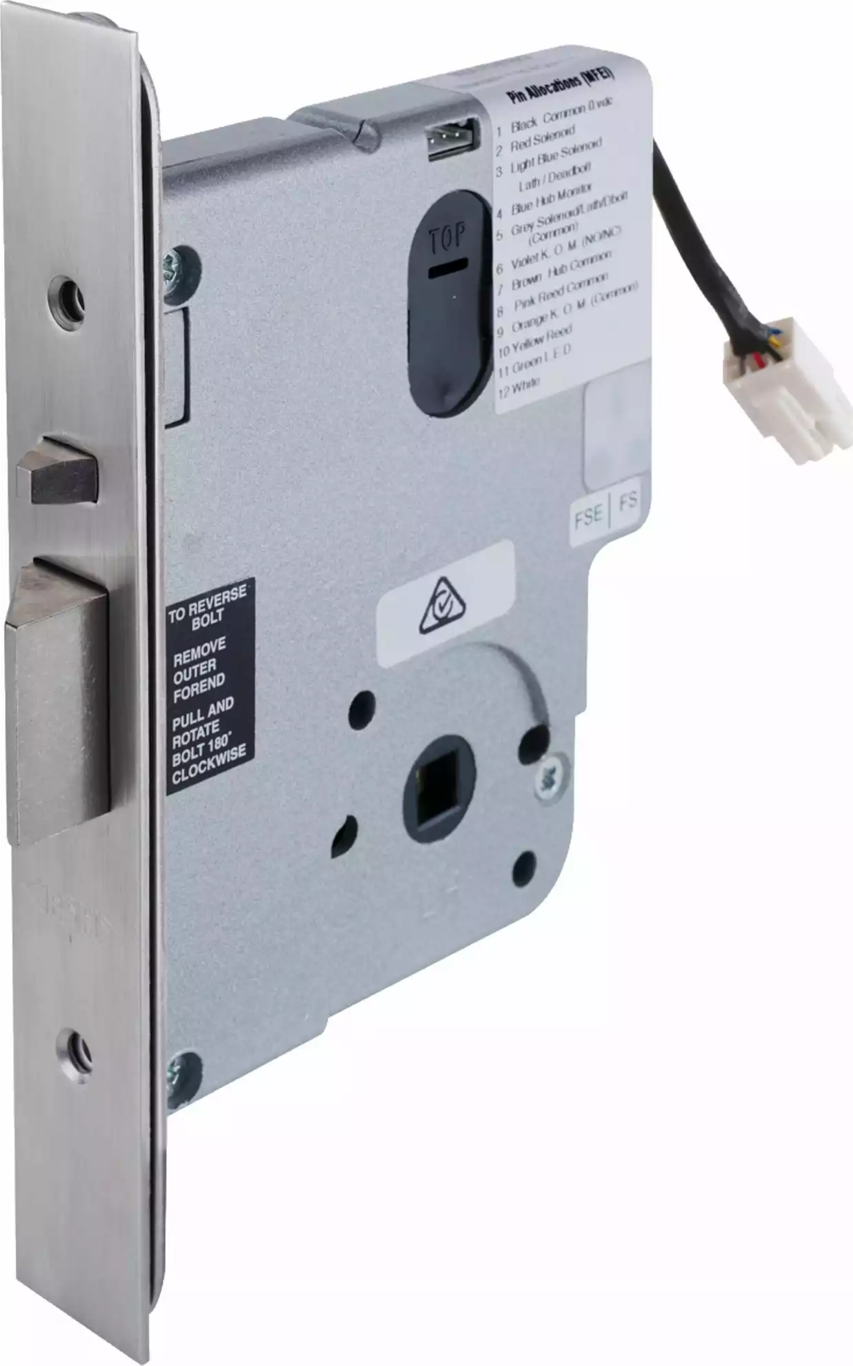 990 Monitored Electric Mortice Lock - 60mm Backset
