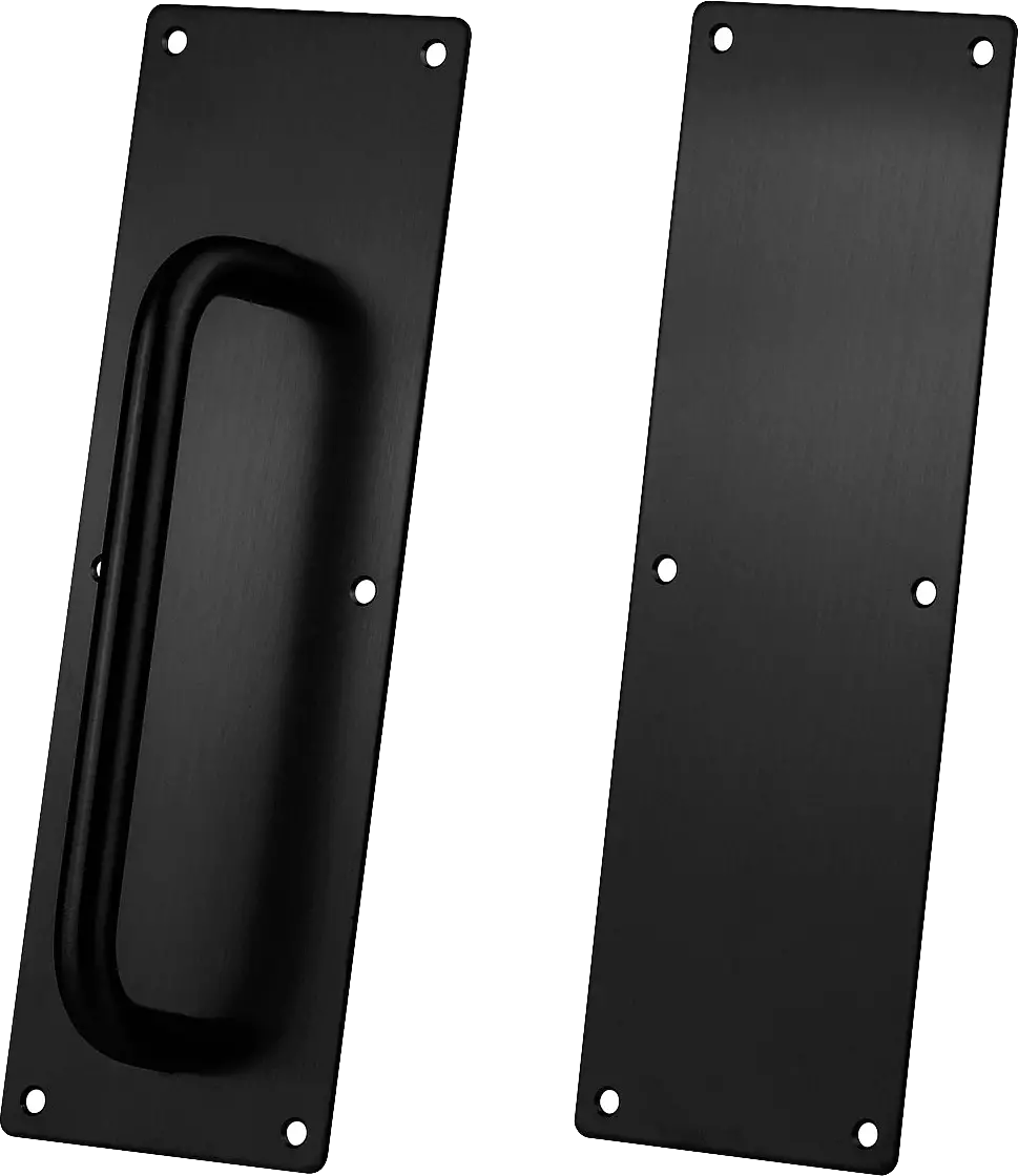 300 x 100mm - Push / Pull Plates - BLK