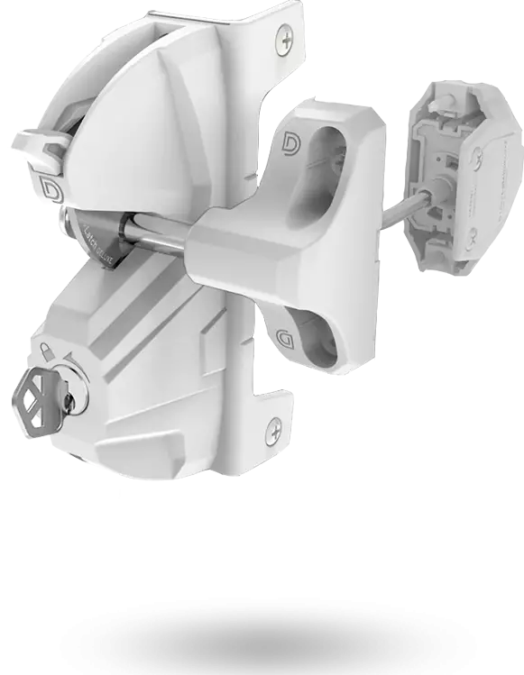 Lokklatch - Long Bolt Deluxe - 6 Pin - Key/Key Set - White