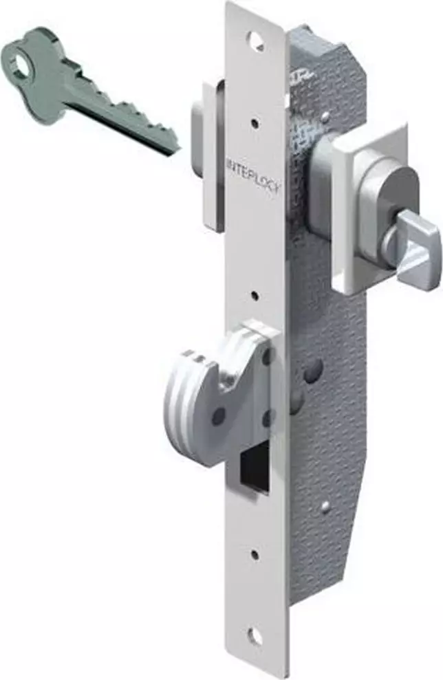 Clutha Sliding Door Hook Bolt Lock - Key/Turn (Strike incl)