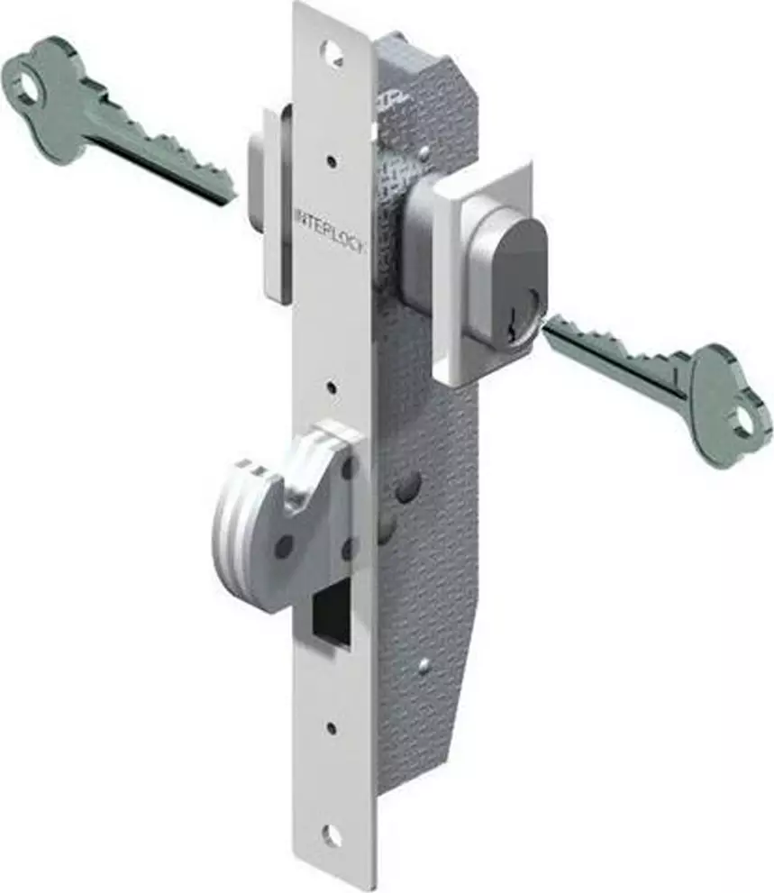 Clutha Sliding Door Hook Bolt Lock - Key/Key (Strike incl)