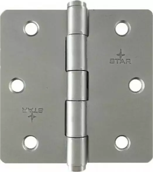 Radius Butt Hinge 89x89x2.5mm FBP Steel R1/4 - ZP