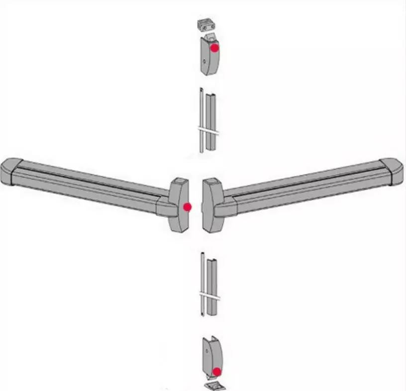 Double Door 1 Point & 2 Point Locking Exit Devices - SIL