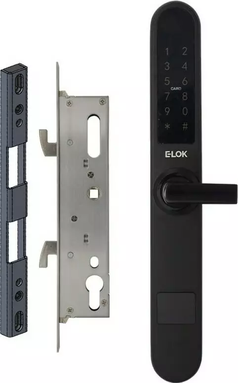 715 Smart Snib Sliding Door Lockset - 35mm Backset - BLK